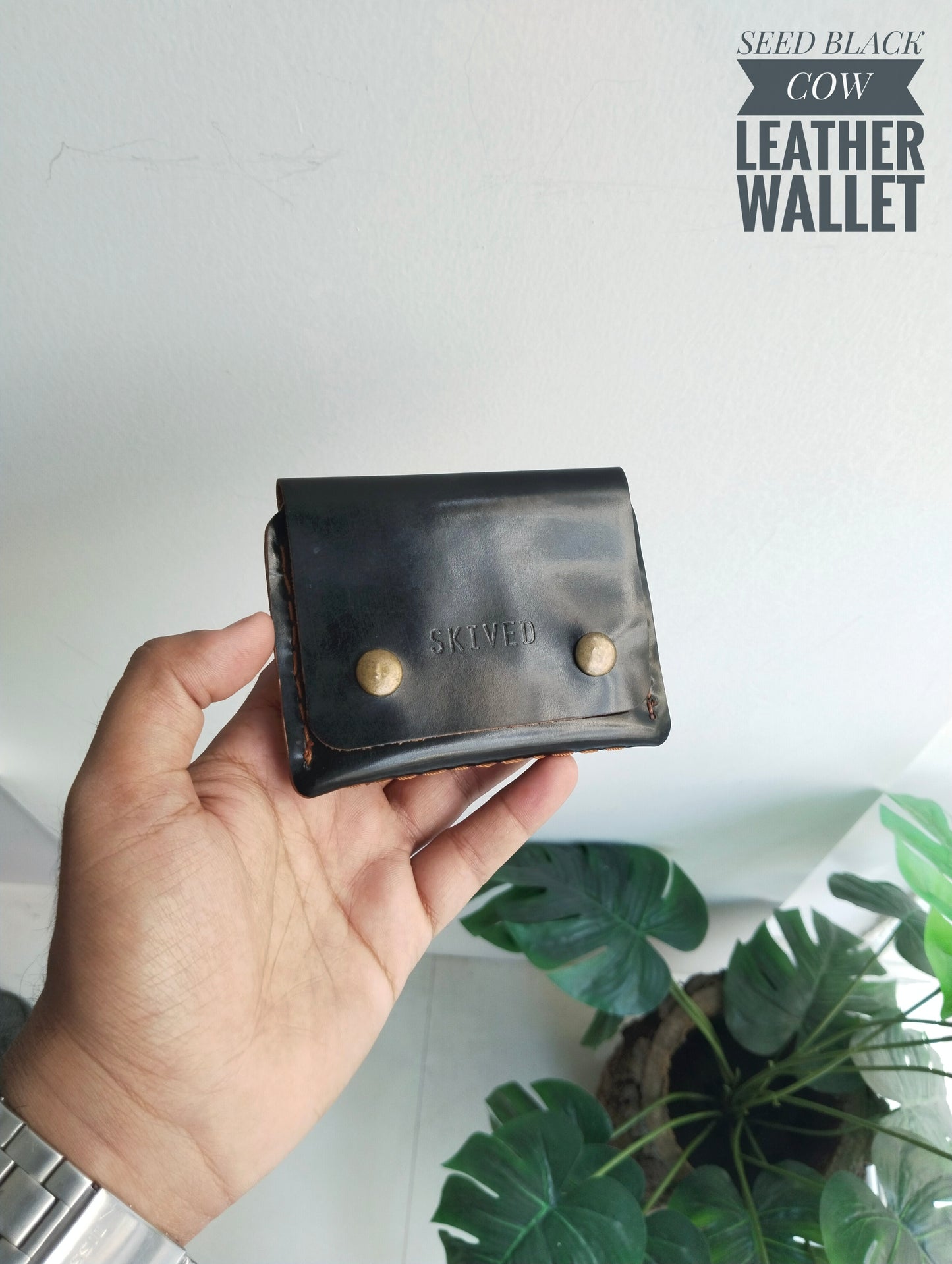 SEED HAND STICH COW LEATHER WALLET