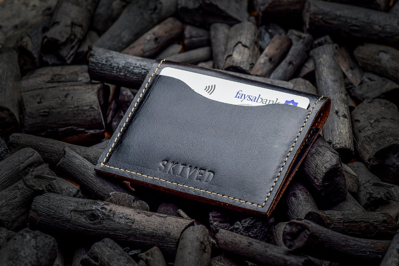 Charcoal Bifold Leather Wallet-1