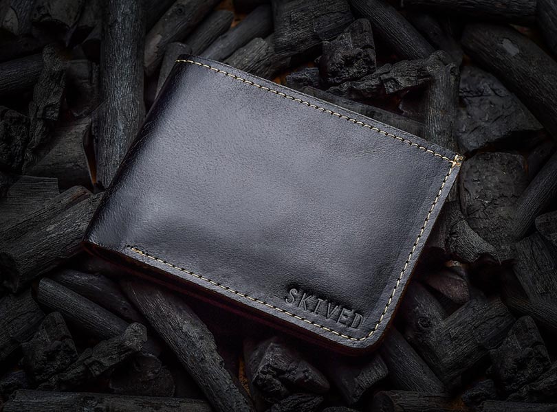 Folded Multi-Card Wallet Heavy Grain (Charcoal)