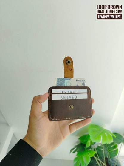 Charcoal Loop Smart Cow Leather Wallet