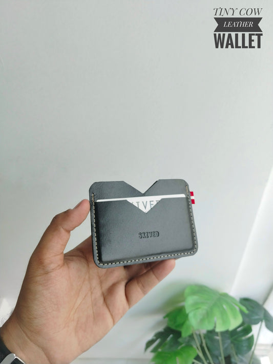 Charcoal Tiny Leather Wallet