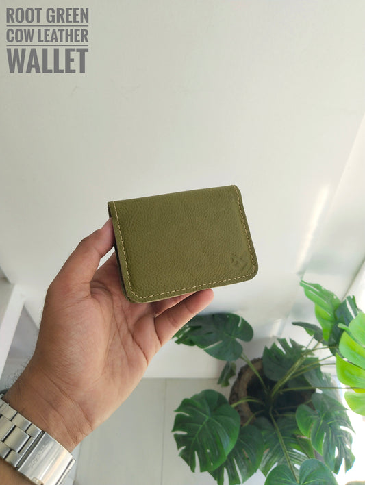 ROOT GREEN COW LEATHER WALLET