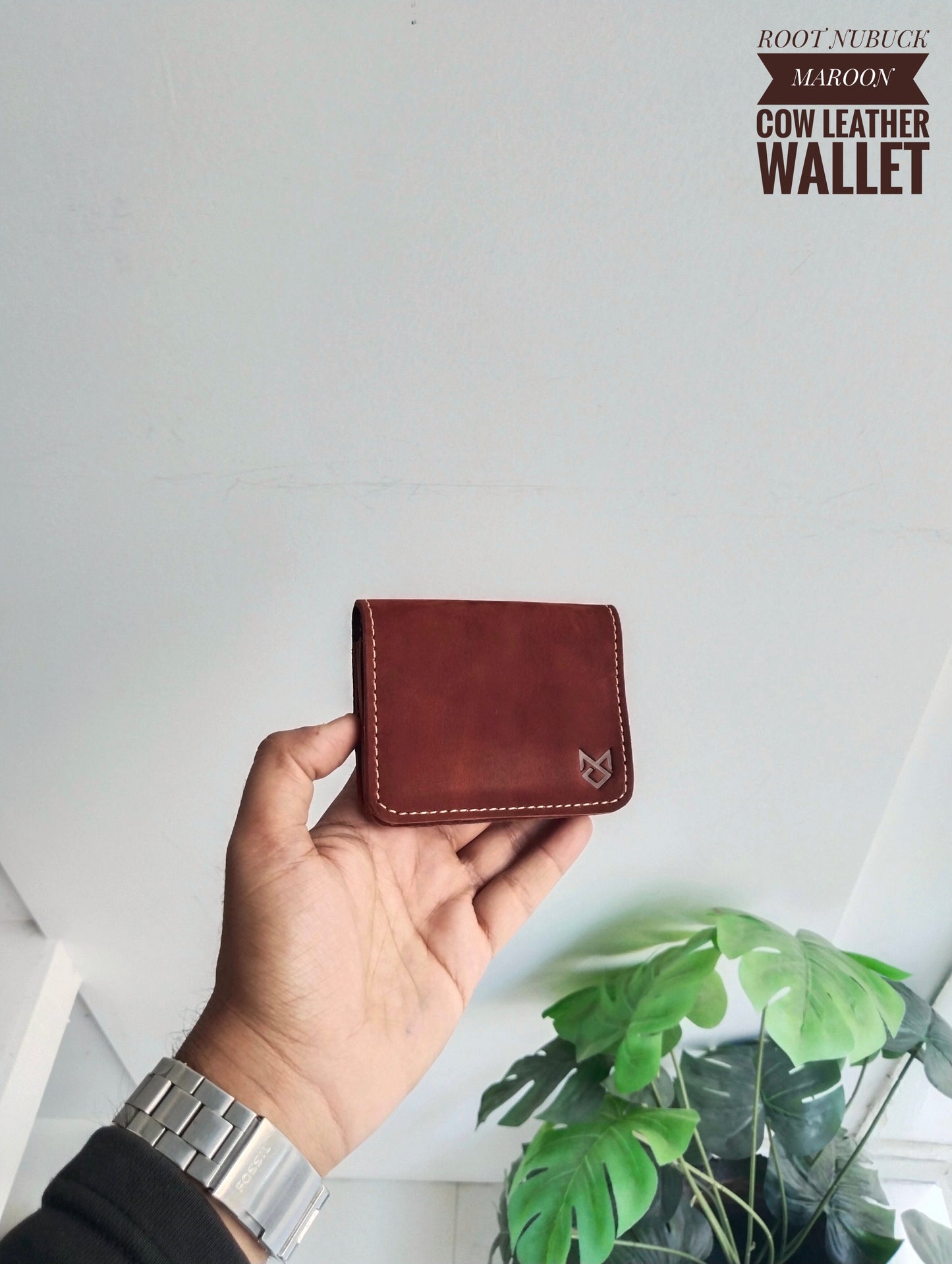 ROOT -Nubuck Finish Smart  Cow Leather Wallet