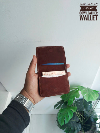 ROOT -Nubuck Finish Smart  Cow Leather Wallet