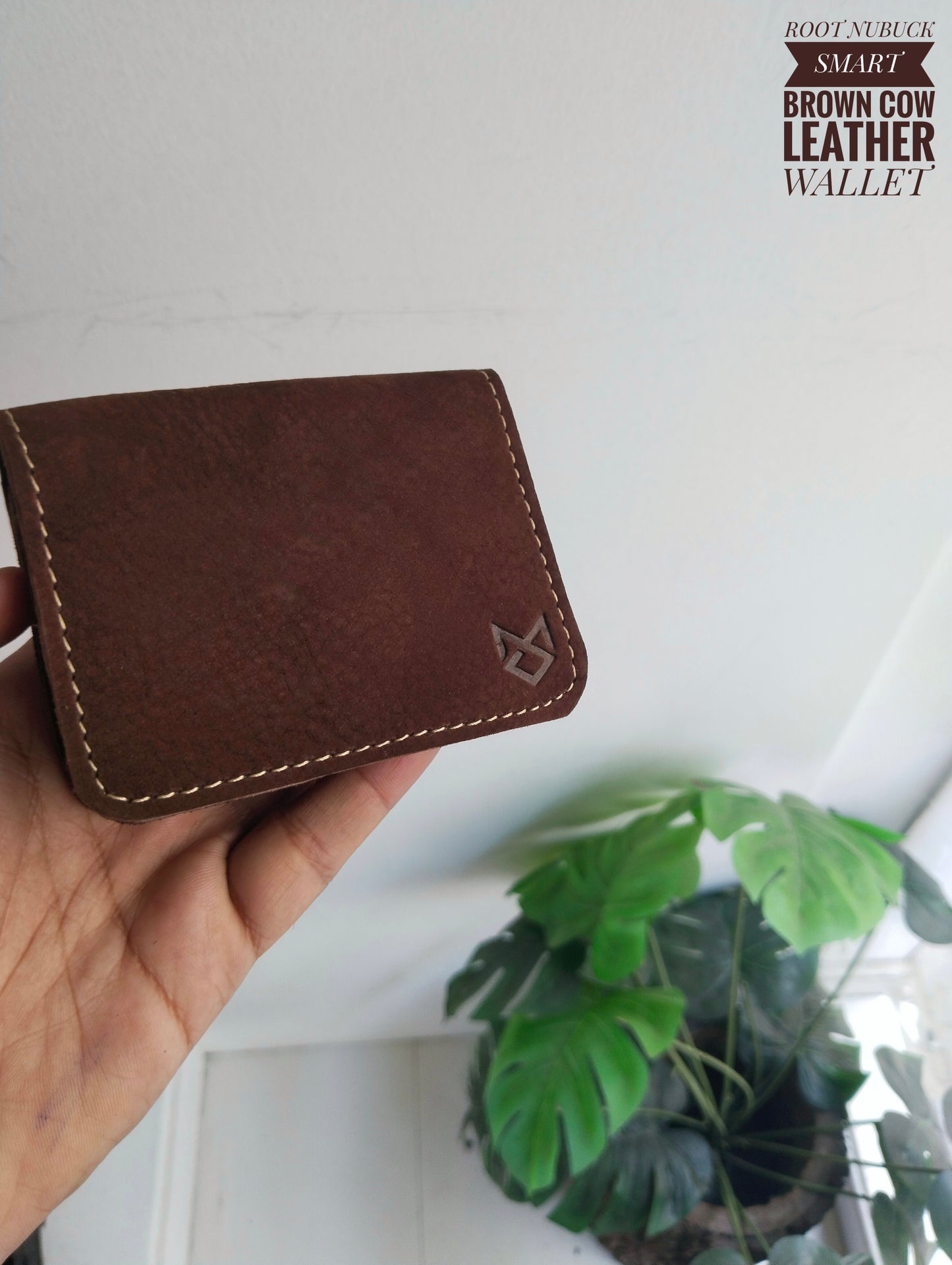 ROOT -Nubuck Finish Smart  Cow Leather Wallet