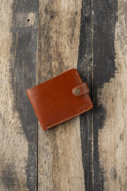 Charcoal Bifold Loop Leather Wallet