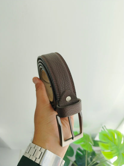 Natural Finish Brown Cow Leather Belt