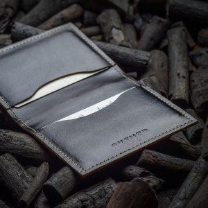 Charcoal Bifold Leather Wallet-3